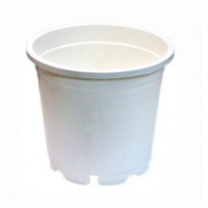 Maceta redonda blanca 40 x 31.5 cm 27 l