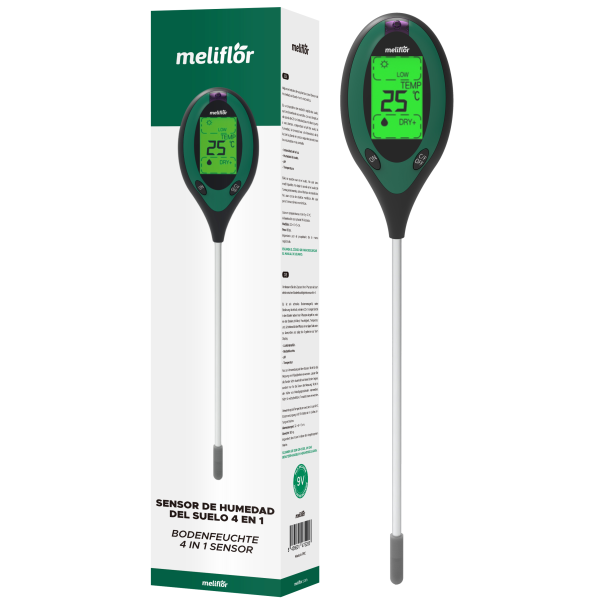 Meliflor Medidor Suelo 4 en 1