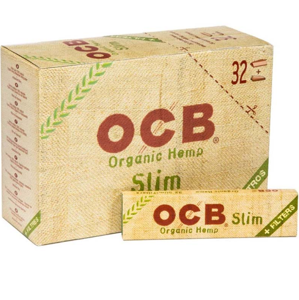 Papel de Fumar OCB Organic Hemp Slim + Tips